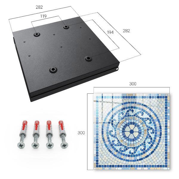 Schlüsselkasten mit geometrischem Mosaik-Design