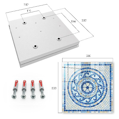 Schlüsselkasten mit geometrischem Mosaik-Design