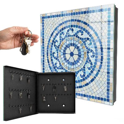 Schlüsselkasten mit geometrischem Mosaik-Design