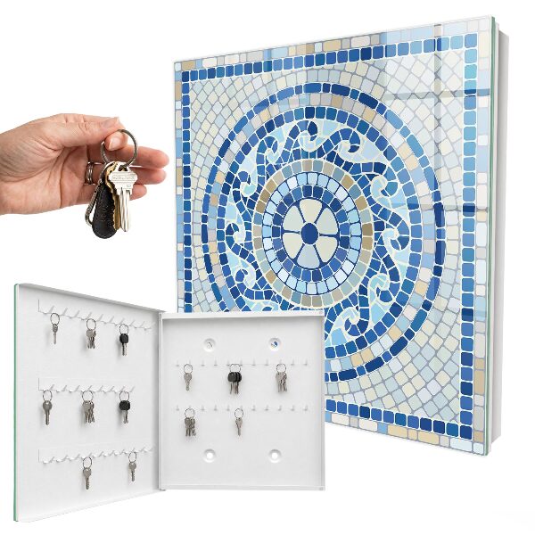 Schlüsselkasten mit geometrischem Mosaik-Design