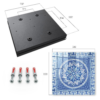 Schlüsselbox mit blauem Mosaikdesign