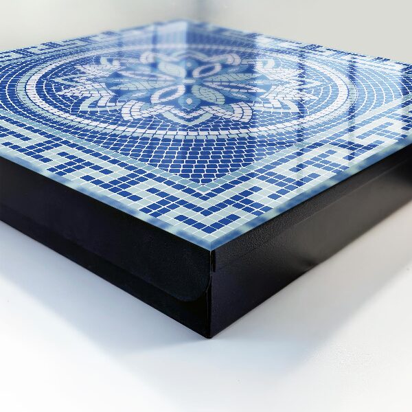 Schlüsselbox mit blauem Mosaikdesign