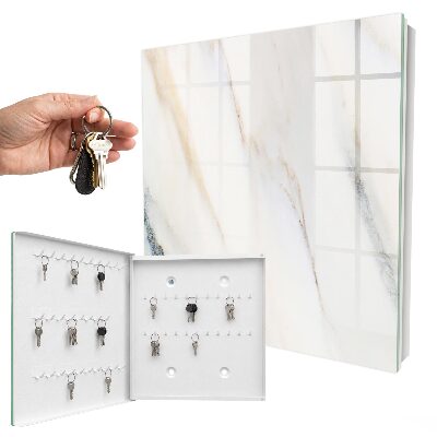 Schlüsselbox für die Wand in Marmoroptik