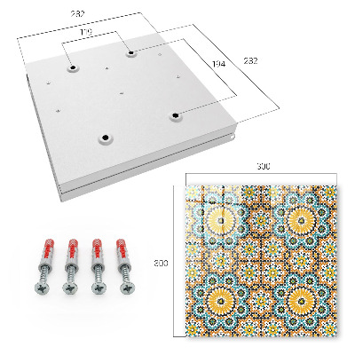 Schlüsselbox zur Wandmontage mit geometrischem Mosaikdesign