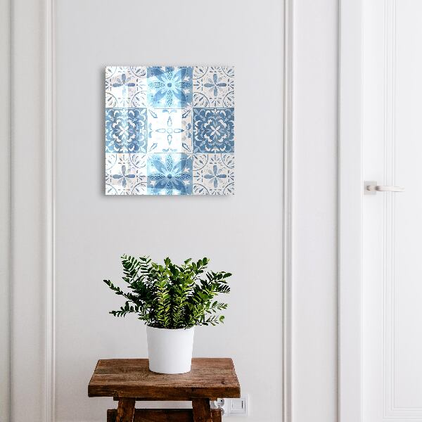 Schlüsselbox zur Wandmontage mit geometrischem Fliesenmuster