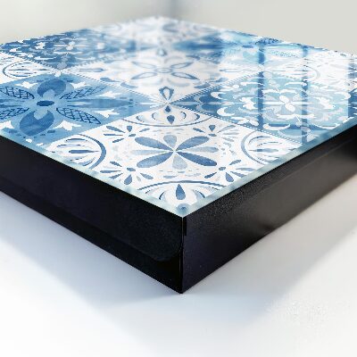 Schlüsselbox zur Wandmontage mit geometrischem Fliesenmuster