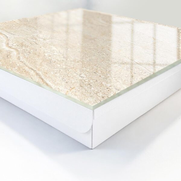 Schlüsselbox in Beige mit Wellenmuster