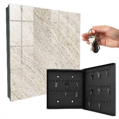 Schlüsselbox für die Wand in heller Marmoroptik