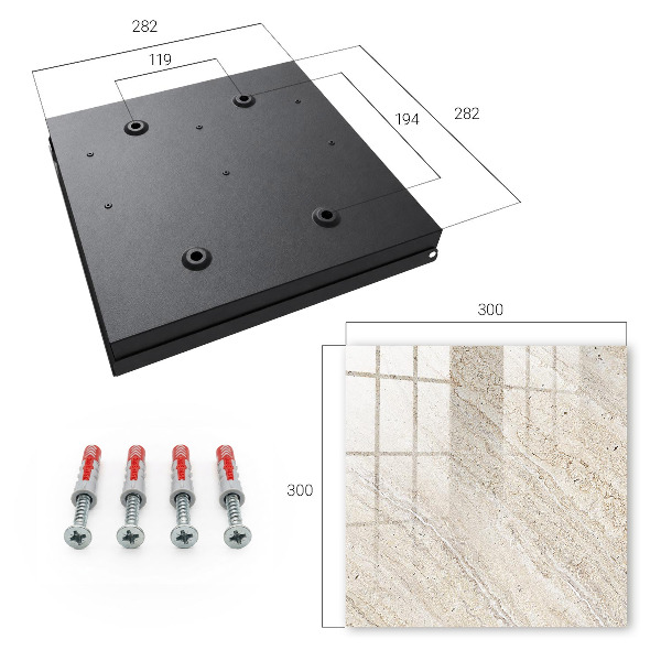 Schlüsselbox für die Wand in heller Marmoroptik