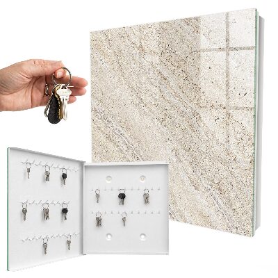 Schlüsselbox für die Wand in heller Marmoroptik