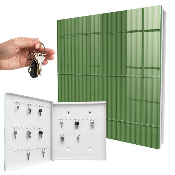 Schlüsselbox für die Wand aus grünem Bambus