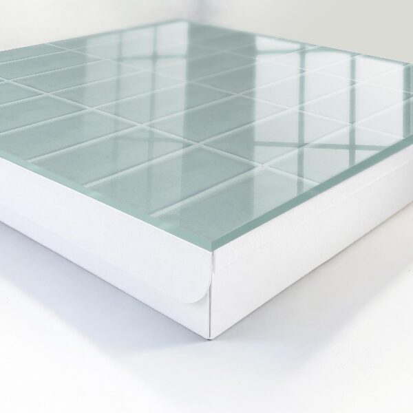 Schlüsselbox in Blau mit Fliesenoptik