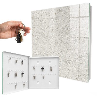 Schlüsselbox für die Wand in beiger Steinoptik