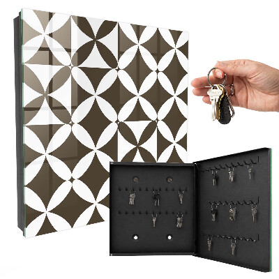 Schlüsselbox für die Wand mit geometrischer Komposition