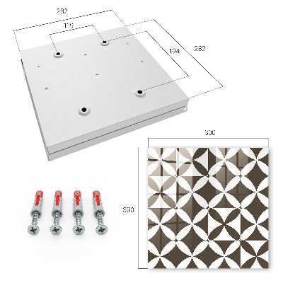 Schlüsselbox für die Wand mit geometrischer Komposition
