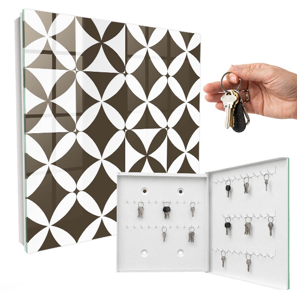 Schlüsselbox für die Wand mit geometrischer Komposition