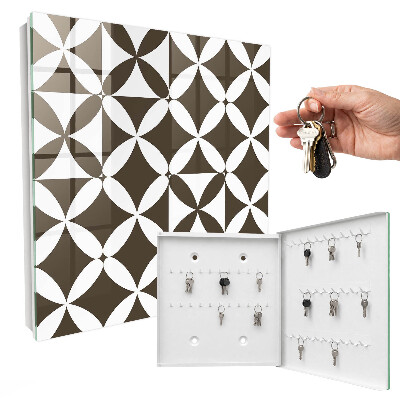 Schlüsselbox für die Wand mit geometrischer Komposition