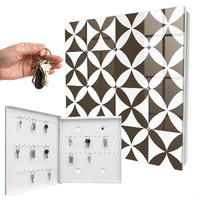 Schlüsselbox für die Wand mit geometrischer Komposition