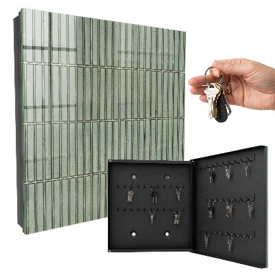 Schlüsselbox für die Wand mit grünem Muster