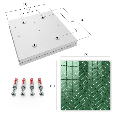 Schlüsselbox für die Wand in grüner Fischgrätenoptik
