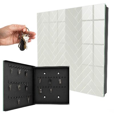 Wand-Schlüsselbox im Design Zarte Fischgräte