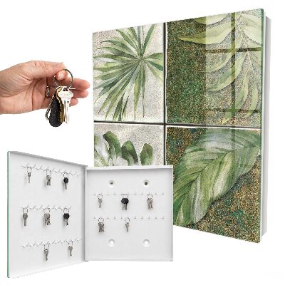 Schlüsselkasten mit Pflanzenfliesen-Design