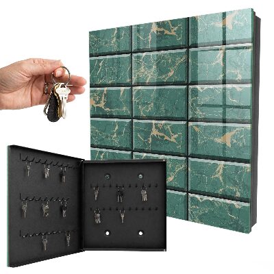 Schlüsselbox aus grünem Marmor