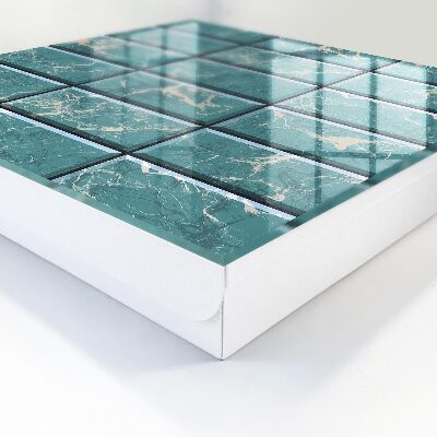 Schlüsselbox für die Wand in türkisfarbenem Marmor-Design