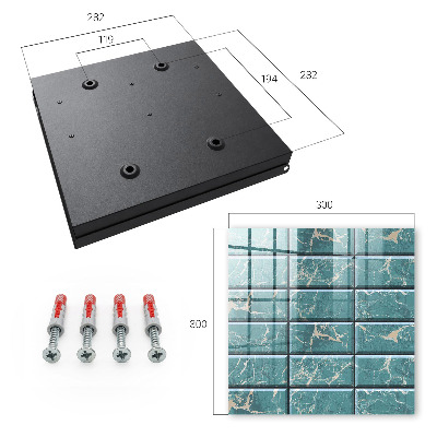 Schlüsselbox für die Wand in türkisfarbenem Marmor-Design
