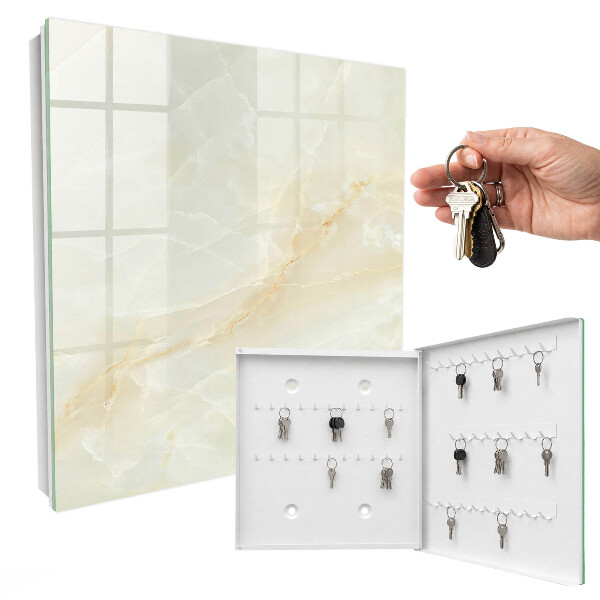 Schlüsselbox für die Wand in Marmoroptik