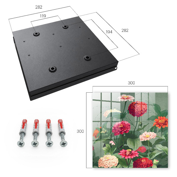 Schlüsselbox für die Wand im Design Blühender Garten