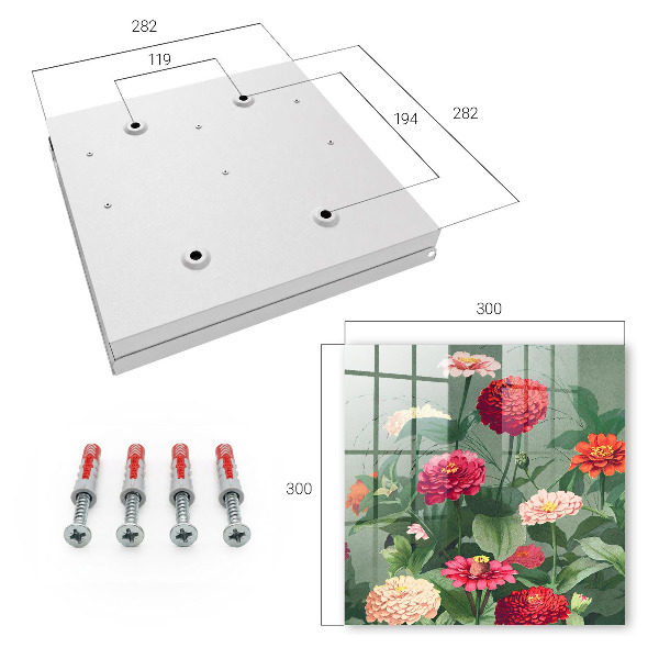 Schlüsselbox für die Wand im Design Blühender Garten