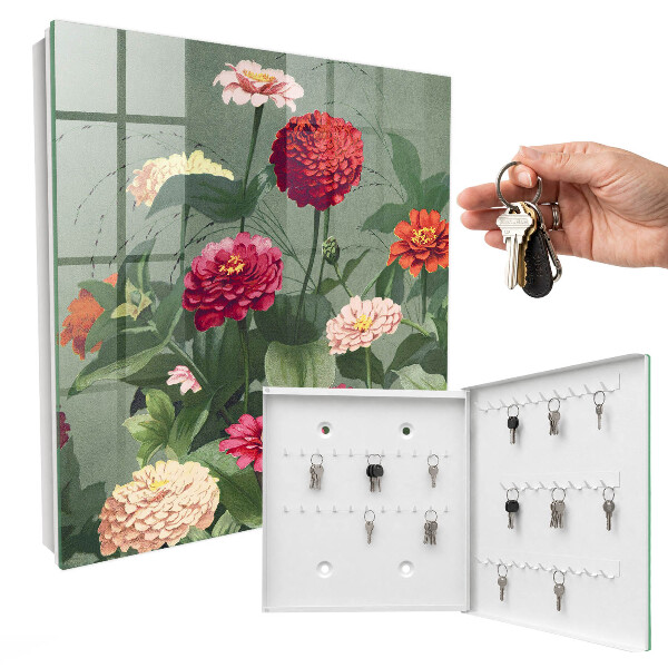 Schlüsselbox für die Wand im Design Blühender Garten