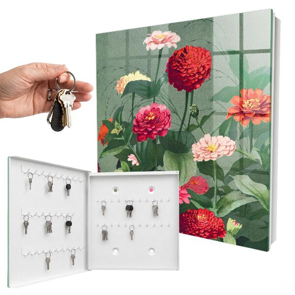 Schlüsselbox für die Wand im Design Blühender Garten