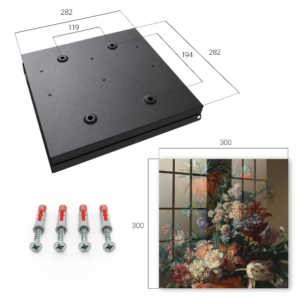 Schlüsselbox für die Wandmontage mit Motiv Ein Blumenstrauß
