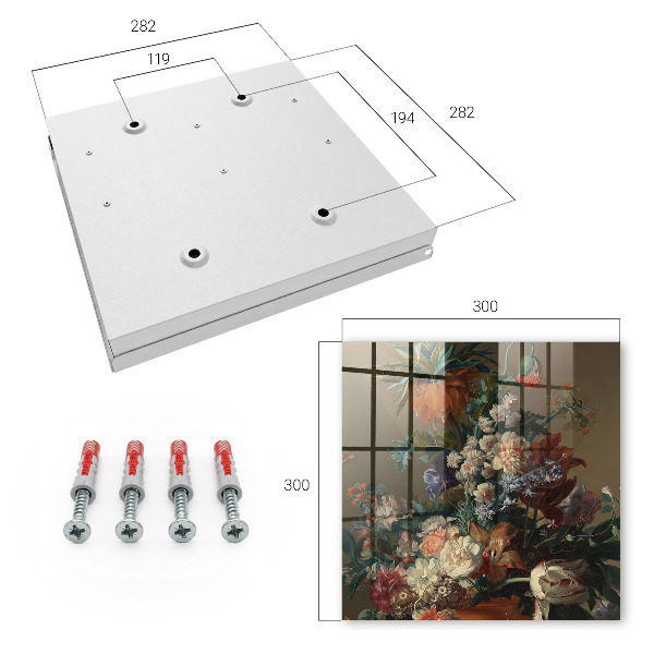 Schlüsselbox für die Wandmontage mit Motiv Ein Blumenstrauß