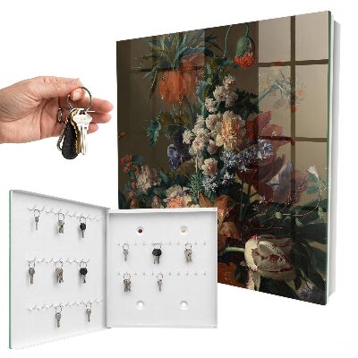 Schlüsselbox für die Wandmontage mit Motiv Ein Blumenstrauß