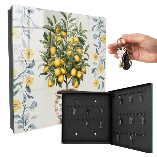 Schlüsselkasten mit Zitronenbaum-Motiv