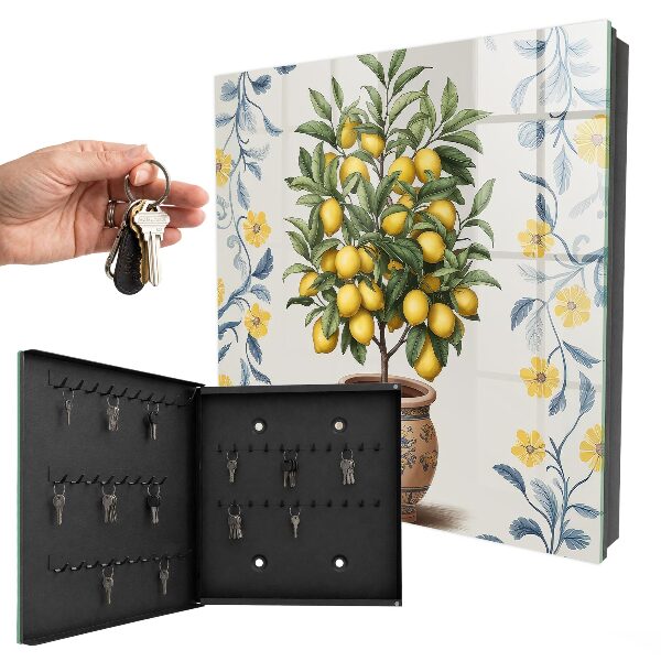 Schlüsselkasten mit Zitronenbaum-Motiv