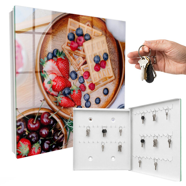 Schlüsselkasten mit Obstfrühstück-Motiv