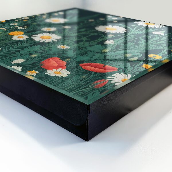 Schlüsselbox für die Wand im Design Blumenwiese