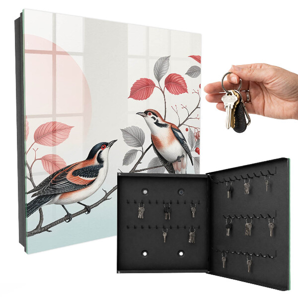 Schlüsselbox zur Wandmontage mit Motiv Vögel in der Natur