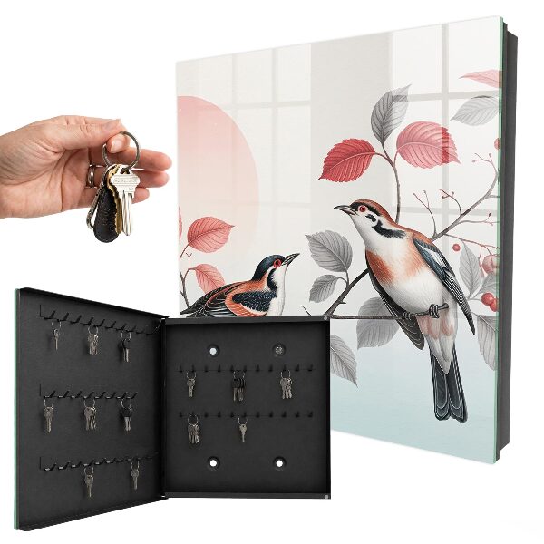 Schlüsselbox zur Wandmontage mit Motiv Vögel in der Natur