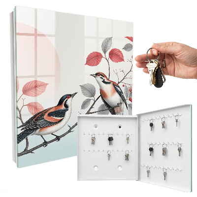 Schlüsselbox zur Wandmontage mit Motiv Vögel in der Natur