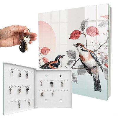 Schlüsselbox zur Wandmontage mit Motiv Vögel in der Natur