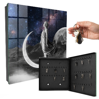 Schlüsselkasten mit Weltraumfantasie-Motiv