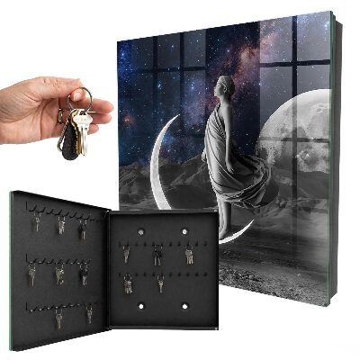 Schlüsselkasten mit Weltraumfantasie-Motiv