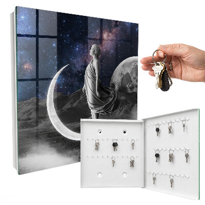 Schlüsselkasten mit Weltraumfantasie-Motiv