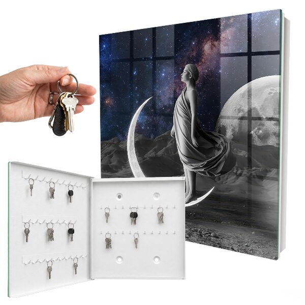 Schlüsselkasten mit Weltraumfantasie-Motiv