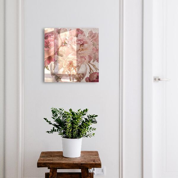 Schlüsselbox für die Wand mit romantischem Blumenmotiv